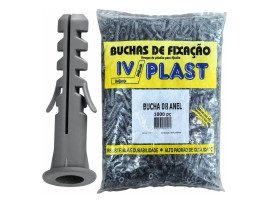 Bucha Nylon 8mm - Pacote 1000 Unidades IVPLAST Bucha Nylon 8mm - Pacote 1000 Unidades IVPLAST