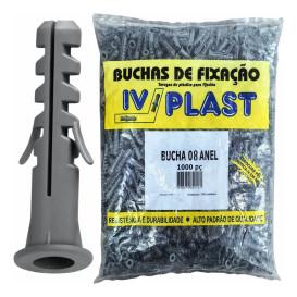 Bucha Nylon 8mm - Pacote 1000 Unidades IVPLAST