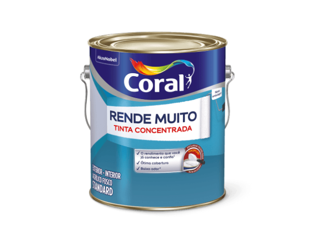 Tinta Acrílica Fosca Rende Muito Branco 3,6L Coral