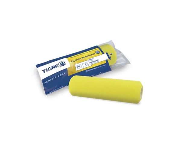 Rolo Espuma 23 cm Amarelo - Tigre