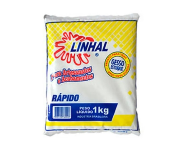 Gesso em pó estuque linhal 1kg Gesso em pó estuque linhal 1kg