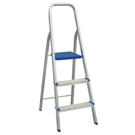 Escada 3 degraus alumínio real 