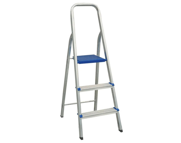 Escada 3 degraus alumínio real 