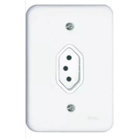 Tomada 2p+t 20a Linha Pollar Radial Cor Branco completo