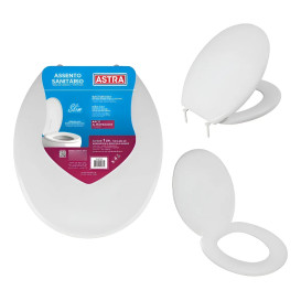Assento Sanitário Almofadado Universal Branco - Astra