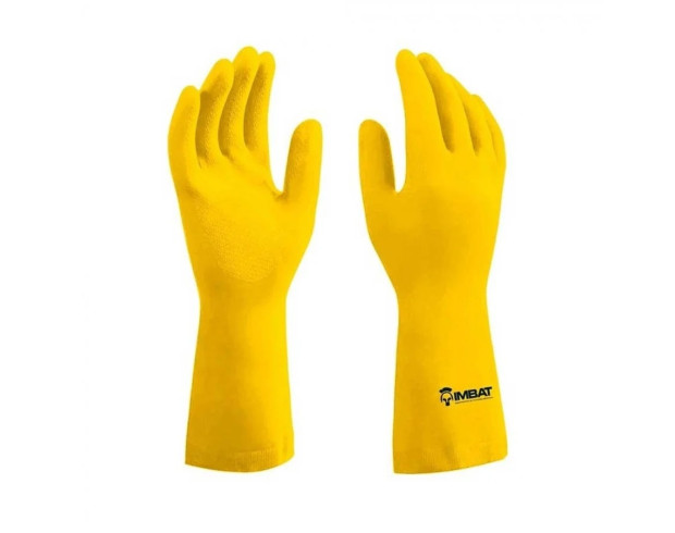 Luva Latex Imbat Forrada Amarela 8G Luva Latex Imbat Forrada Amarela 8G
